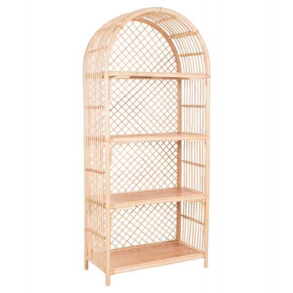 ΒΙΒΛΙΟΘΗΚΗ SIMOK ΦΥΣΙΚΟ RATTAN ΣΕ ΦΥΣΙΚΟ ΧΡΩΜΑ 80x42x180Υεκ.