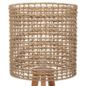 ΕΠΙΔΑΠΕΔΙΟ ΦΩΤΙΣΤΙΚΟ RUBBERWOOD-RATTAN-PAPER ROPE ΣΕ ΦΥΣΙΚΟ Φ36x149,5Υεκ.