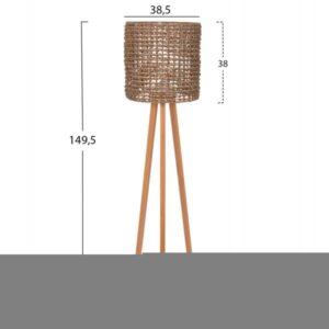 ΕΠΙΔΑΠΕΔΙΟ ΦΩΤΙΣΤΙΚΟ RUBBERWOOD-RATTAN-SEAGRASS ΣΕ ΦΥΣΙΚΟ Φ36x149,5Υεκ.