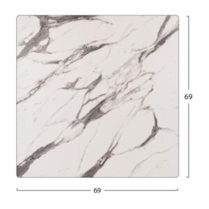 ΕΠΙΦΑΝΕΙΑ ΤΡΑΠΕΖΙΟΥ HPL MARBLE WHITE-GREY 69x69 εκ. ΠΑΧΟΥΣ 12mm.