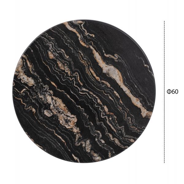 ΕΠΙΦΑΝΕΙΑ ΤΡΑΠΕΖΙΟΥ Φ60Χ2.5εκ. 5787 WERZALIT BLACK GOLD MARBLE