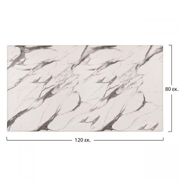 ΕΠΙΦΑΝΕΙΑ ΤΡΑΠΕΖΙΟΥ WERZALIT 120Χ80Χ3.5εκ. MARBLE WHITE-GREY 5657