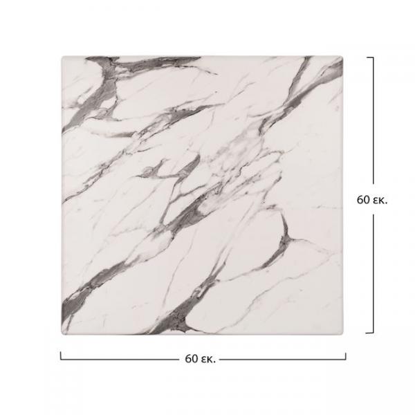 ΕΠΙΦΑΝΕΙΑ ΤΡΑΠΕΖΙΟΥ WERZALIT 60Χ60Χ3.5εκ. MARBLE WHITE-GREY 5657