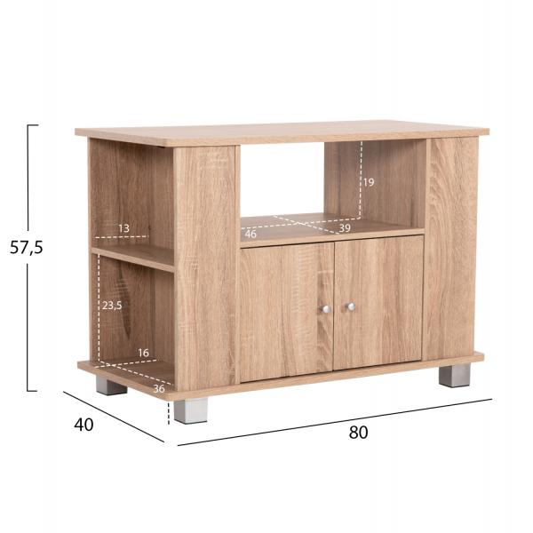 ΕΠΙΠΛΟ ΤΗΛΕΟΡΑΣΗΣ ΜΕΛΑΜΙΝΗ ΣΕ SONAMA OAK ΧΡΩΜΑ 80x40x57,5Υεκ.