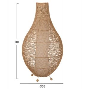 ΦΩΤΙΣΤΙΚΟ ΔΑΠΕΔΟΥ RATTAN ΣΕ ΦΥΣΙΚΟ ΧΡΩΜΑ Φ55x101Υεκ.