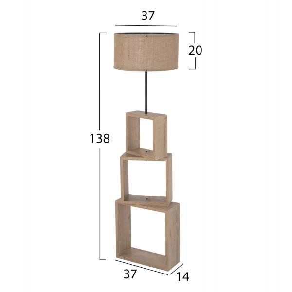 ΦΩΤΙΣΤΙΚΟ ΔΑΠΕΔΟΥ MDF ΣΟΝΑΜΑ-ΜΠΕΖ ΚΑΠΕΛΟ Φ38x140Υεκ.