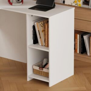 ΓΩΝΙΑΚΟ ΓΡΑΦΕΙΟ MDF ΣΕ ΛΕΥΚΟ 140x120x75Υεκ