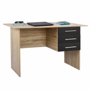 ΓΡΑΦΕΙΟ ΜΕΛΑΜΙΝΗΣ ΜΕ 3 ΣΥΡΤΑΡΙΑ SONAMA ΓΚΡΙ 120X60X76 εκ.