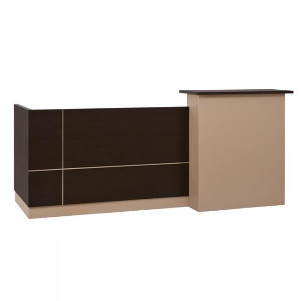 ΓΡΑΦΕΙΟ ΥΠΟΔΟΧΗΣ 240X82 WENGE ΜΠΕΖ 240x82x105cm