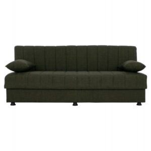 ΚΑΝΑΠΕΣ ΚΡΕΒΑΤΙ ANDRI ΤΡΙΘΕΣΙΟΣ DARK OLIVE 180x72x77 εκ.