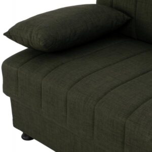 ΚΑΝΑΠΕΣ ΚΡΕΒΑΤΙ ANDRI ΤΡΙΘΕΣΙΟΣ DARK OLIVE 180x72x77 εκ.