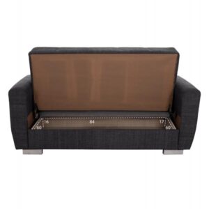 ΚΑΝΑΠΕΣ ΚΡΕΒΑΤΙ ΔΙΘΕΣΙΟΣ ΓΚΡΙ 150x84x88 εκ.