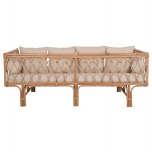 ΚΑΝΑΠΕΣ-ΚΡΕΒΑΤΙ ΕΞ. ΧΩΡΟΥ ALIKI RATTAΝ ΦΥΣΙΚΟ-ΜΠΕΖ ΜΑΞΙΛΑΡΙΑ 200x100x86Yεκ.