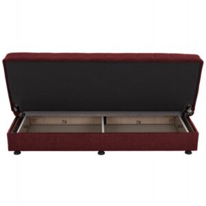 ΚΑΝΑΠΕΣ ΚΡΕΒΑΤΙ ΤΡΙΘΕΣΙΟΣ ΚΟΚΚΙΝΟ 180x72x77 εκ.