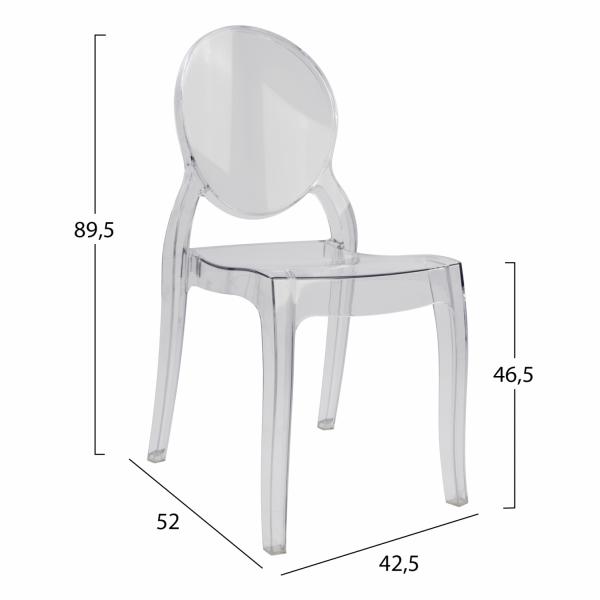 ΚΑΡEΚΛΑ ΑΚΡΥΛΙΚΗ ΔΙΑΦΑΝΗ 42,5x52x89,5 εκ.