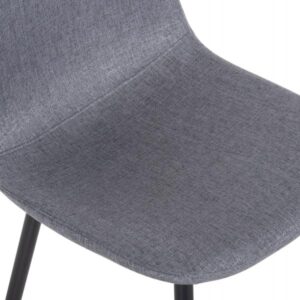 ΚΑΡΕΚΛΑ ΥΦΑΣΜΑ ΓΚΡΙ & ΜΑΥΡΑ ΜΕΤΑΛ. ΠΟΔΙΑ 42x49,5x89Υεκ.