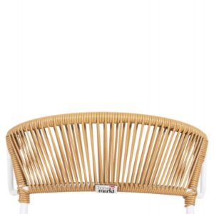 ΚΑΡΕΚΛΑ SUKI ΜΕΤΑΛΛO ΛΕΥΚΟ KAI ΣΥΝΘ. RATTAN ΣΕ ΦΥΣΙΚΟ 54x62x80Υεκ