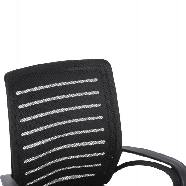 ΚΑΡΕΚΛΑ ΓΡΑΦΕΙΟΥ ΜΑΥΡΟ MESH-ΠΟΔΙ ΧΡΩΜΙΟΥ 64x55x98,5Υεκ.