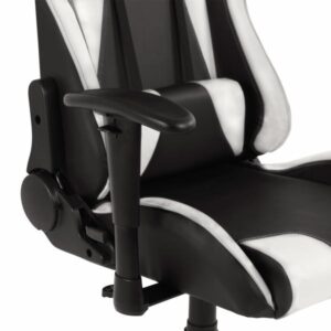 ΚΑΡΕΚΛΑ ΓΡΑΦΕΙΟΥ GAMING ΜΑΥΡΟ ΛΕΥΚΟ PU 67x68x136 εκ.