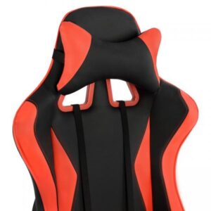 ΚΑΡΕΚΛΑ ΓΡΑΦΕΙΟΥ GAMING ΜΑΥΡΟ ΚΟΚΚΙΝΟ & ΥΠΟΠΟΔΙΟ 68 x 71,5 x 134 cm