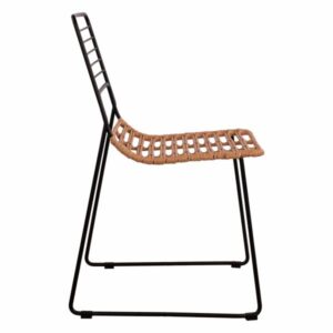 ΚΑΡΕΚΛΑ ΜΕΤΑΛΛΙΚΗ ALLEGRA ΜΕ WICKER ΜΠΕΖ 51x54x83Υ εκ.