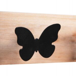 ΚΑΘΡΕΠΤΗΣ ΤΟΙΧΟΥ ΣΤΡΟΓΓΥΛΟΣ FIR WOOD&MDF-BLACK METAL 80x6,5x30,5Υεκ.