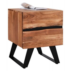 ΚΟΜΟΔΙΝΟ ALICIA ΑΠΟ ΜΑΣΙΦ ΞΥΛΟ ΑΚΑΚΙΑΣ 45x35x56Y εκ.