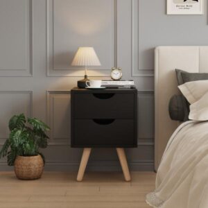 ΚΟΜΟΔΙΝΟ ΜΕΛΑΜΙΝΗ-2 ΣΥΡΤΑΡΙΑ-WENGE 29,5x29,5x45Υεκ