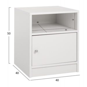 ΚΟΜΟΔΙΝΟ ΜΕΛΑΜΙΝΗΣ ΛΕΥΚO 40x40x50Yεκ.