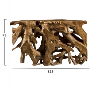ΚΟΝΣΟΛΑ ΑΠΟ ΡΙΖΑ ΤΕΑΚ ΚΑΙ JAVA WOOD 125X40X75Yεκ.FB99394