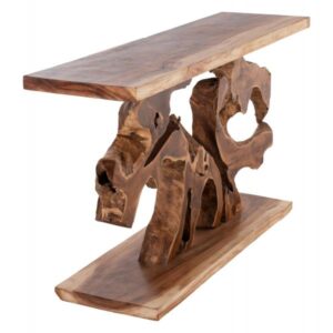 ΚΟΝΣΟΛΑ ΑΠΟ ΜΑΣΙΦ ΞΥΛΟ ΤEAK ΦΥΣΙΚΟ 150X40X80YEK.