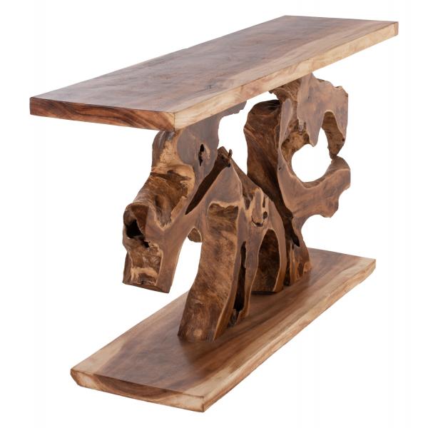 ΚΟΝΣΟΛΑ ΑΠΟ ΜΑΣΙΦ ΞΥΛΟ ΤEAK ΦΥΣΙΚΟ 150X40X80YEK.