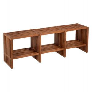 ΚΟΝΣΟΛΑ ΜΑΣΙΦ ΞΥΛΟ TEAK ΣΕ ΦΥΣΙΚΟ ΧΡΩΜΑ 130x29,5x46Υ εκ.
