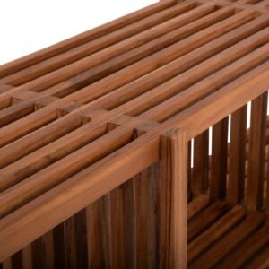 ΚΟΝΣΟΛΑ ΜΑΣΙΦ ΞΥΛΟ TEAK ΣΕ ΦΥΣΙΚΟ ΧΡΩΜΑ 130x29,5x46Υ εκ.