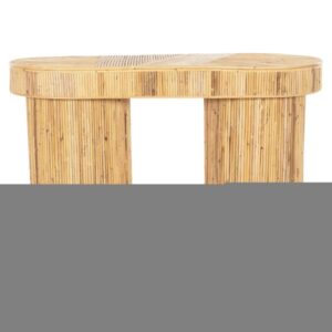 ΚΟΝΣΟΛΑ ΟΒΑΛ ΦΥΣΙΚΟ RATTAN ΣΕ ΦΥΣΙΚΟ ΧΡΩΜΑ 110x45x74,5Υεκ.