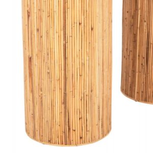 ΚΟΝΣΟΛΑ ΟΒΑΛ ΦΥΣΙΚΟ RATTAN ΣΕ ΦΥΣΙΚΟ ΧΡΩΜΑ 110x45x74,5Υεκ.