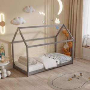 ΚΡΕΒΑΤΙ ΠΑΙΔΙΚΟ PEPE τ.MONTESSORI ΞΥΛΟ ΠΕΥΚΟ ΓΚΡΙ- 140x70εκ