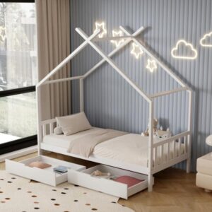 ΚΡΕΒΑΤΙ ΠΑΙΔΙΚΟ KLARICE τ.MONTESSORI-2 ΣΥΡΤΑΡΙΑ-ΞΥΛΟ ΠΕΥΚΟΥ ΛΕΥΚΟ-190x90εκ