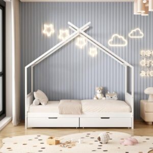 ΚΡΕΒΑΤΙ ΠΑΙΔΙΚΟ KLARICE τ.MONTESSORI-2 ΣΥΡΤΑΡΙΑ-ΞΥΛΟ ΠΕΥΚΟΥ ΛΕΥΚΟ-190x90εκ