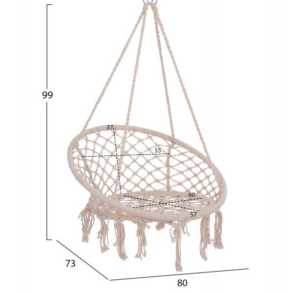 ΚΡΕΜΑΣΤΗ ΦΩΛΙΑ NEENA ΣΕ ΛΕΥΚΟ ΧΡΩΜΑ 80x73x99 εκ.