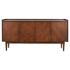 ΜΠΟΥΦΕΣ MDF ΣΕ ΣΚΟΥΡΟ ΓΚΡΙ & ΚΑΡΥΔΙ ΚΑΠΛΑΜΑ 170x43x83Υεκ.