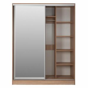 ΝΤΟΥΛΑΠΑ 2ΦΥΛΛΗ 180X60X210Υεκ. ΣΥΡΟΜΕΝΗ ΜΕ ΚΑΘΡΕΠΤΗ SONAMA OAK