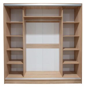 ΝΤΟΥΛΑΠΑ 3ΦΥΛΛΗ ΣΥΡΟΜΕΝΗ ΜΕ ΚΑΘΡΕΠΤΗ SONAMA OAK 200X60X210Υεκ
