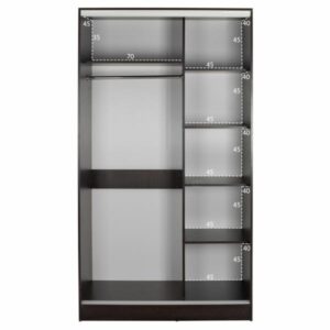 ΝΤΟΥΛΑΠΑ ΣΥΡΟΜΕΝΗ ΜΕΛΑΜΙΝΗΣ 120x60x220Υεκ. ΔΙΦΥΛΛΗ WENGE ΜΕ ΚΑΘΡΕΠΤΗ