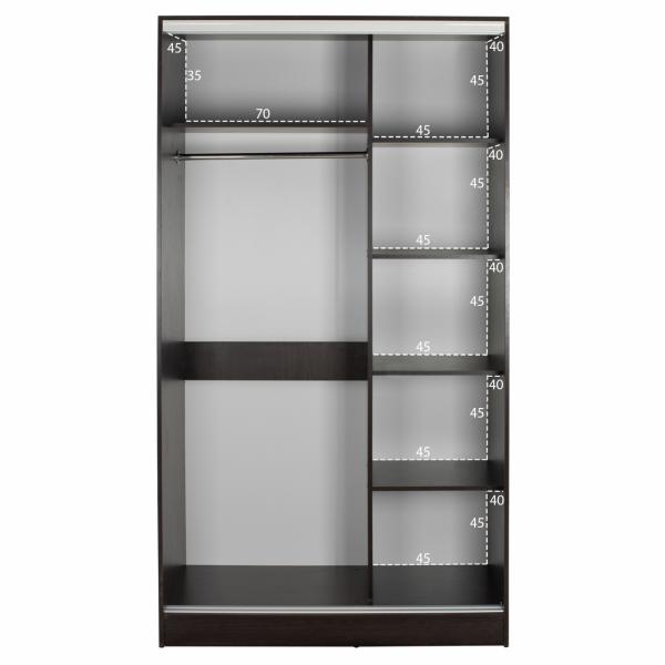 ΝΤΟΥΛΑΠΑ ΣΥΡΟΜΕΝΗ ΜΕΛΑΜΙΝΗΣ 120x60x220Υεκ. ΔΙΦΥΛΛΗ WENGE ΜΕ ΚΑΘΡΕΠΤΗ