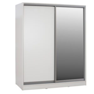 ΝΤΟΥΛΑΠΑ ΜΕΛΑΜΙΝΗΣ ΛΕΥΚΗ ΜΕ ΚΑΘΡΕΠΤΗ 180X60X210Υεκ.