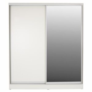 ΝΤΟΥΛΑΠΑ ΣΥΡΟΜΕΝΗ ΜΕΛΑΜΙΝΗΣ 120x60x220Yεκ. ΔΙΦΥΛΛΗ ΛΕΥΚΗ ΜΕ ΚΑΘΡΕΠΤΗ