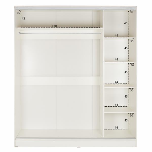ΝΤΟΥΛΑΠΑ ΣΥΡΟΜΕΝΗ ΜΕΛΑΜΙΝΗΣ 120x60x220Yεκ. ΔΙΦΥΛΛΗ ΛΕΥΚΗ ΜΕ ΚΑΘΡΕΠΤΗ