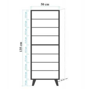 ΝΤΟΥΛΑΠΙ ΠΑΠΟΥΤΣΟΘΗΚΗ ΜΕΛΑΜΙΝΗΣ SONAMA 50Χ38Χ135 εκ.