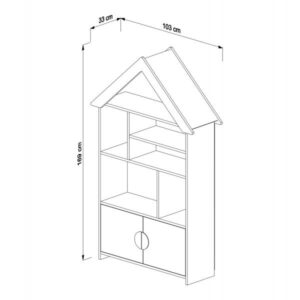 ΠΑΙΔΙΚΗ ΒΙΒΛΙΟΘΗΚΗ DREY ΜΕΛΑΜΙΝΗ ΛΕΥΚΗ 103x33x169Υεκ